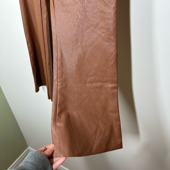 Commando Faux Leather Cropped Flare Leggings in Cocoa‎ XS - Picture 5 of 6